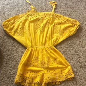 Yellow Anthropologie Romper
